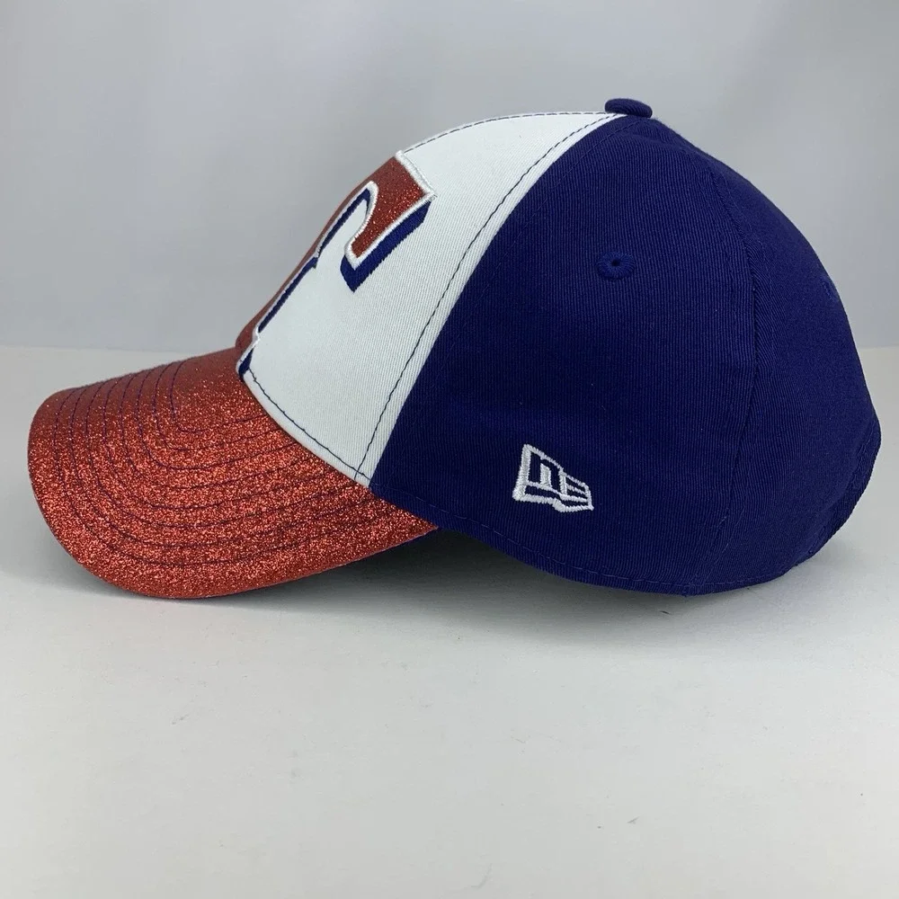 Texas Rangers Hat Shimmer Red Glitter MLB New Era 9Forty Adjustable Baseball Cap